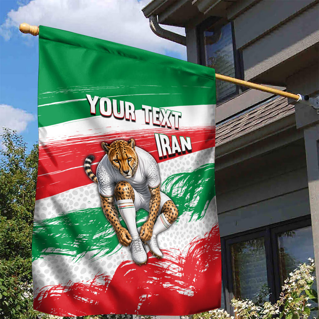 Personalized Iran Football Team Melli Garden Flag Iranian Cheetah Patriotic Flag