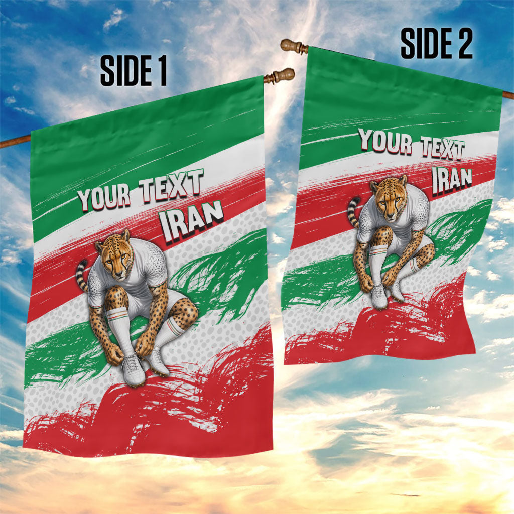Personalized Iran Football Team Melli Garden Flag Iranian Cheetah Patriotic Flag