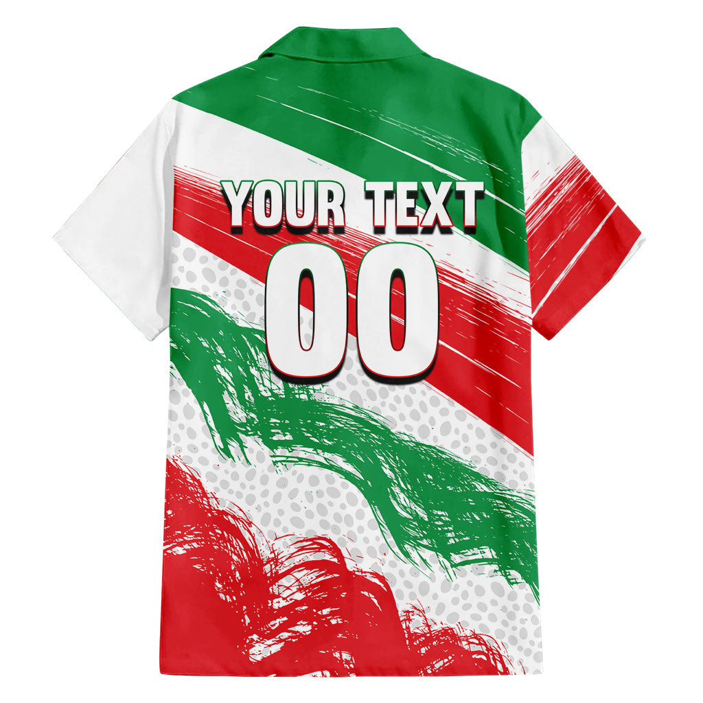 Personalized Iran Football Team Melli Hawaiian Shirt Iranian Cheetah Patriotic Flag