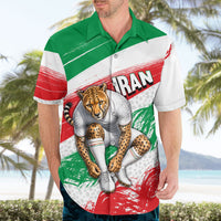 Personalized Iran Football Team Melli Hawaiian Shirt Iranian Cheetah Patriotic Flag