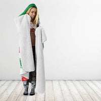 Personalized Iran Football Team Melli Hooded Blanket Iranian Cheetah Patriotic Flag