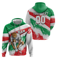 Personalized Iran Football Team Melli Hoodie Iranian Cheetah Patriotic Flag