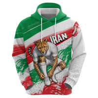 Personalized Iran Football Team Melli Hoodie Iranian Cheetah Patriotic Flag