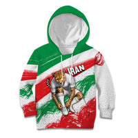 Personalized Iran Football Team Melli Kid Hoodie Iranian Cheetah Patriotic Flag