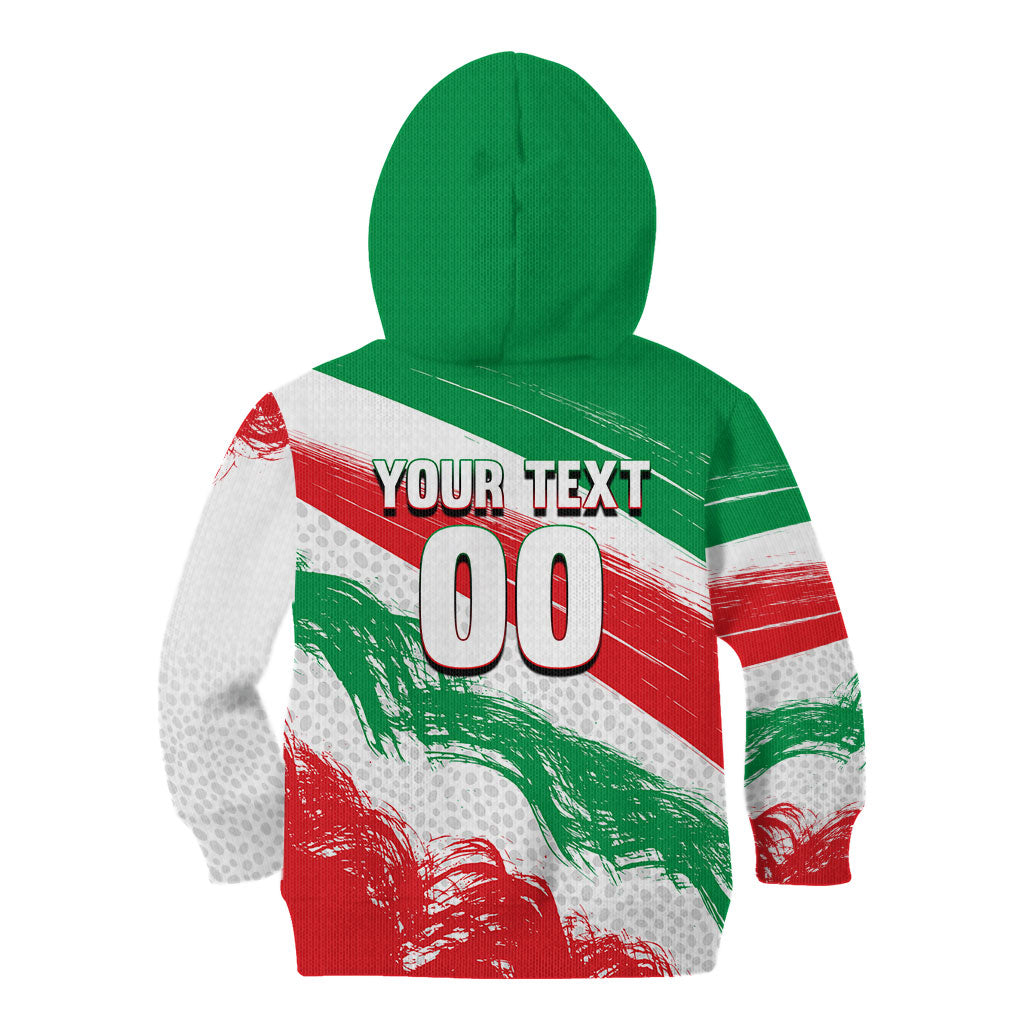Personalized Iran Football Team Melli Kid Hoodie Iranian Cheetah Patriotic Flag