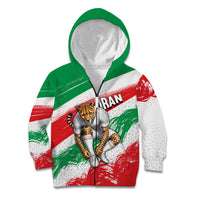 Personalized Iran Football Team Melli Kid Hoodie Iranian Cheetah Patriotic Flag