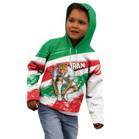 Personalized Iran Football Team Melli Kid Hoodie Iranian Cheetah Patriotic Flag
