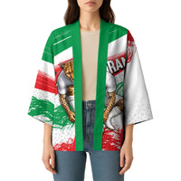 Personalized Iran Football Team Melli Kimono Iranian Cheetah Patriotic Flag