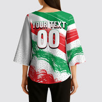 Personalized Iran Football Team Melli Kimono Sleeve Blouse Iranian Cheetah Patriotic Flag