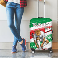 Personalized Iran Football Team Melli Luggage Cover Iranian Cheetah Patriotic Flag