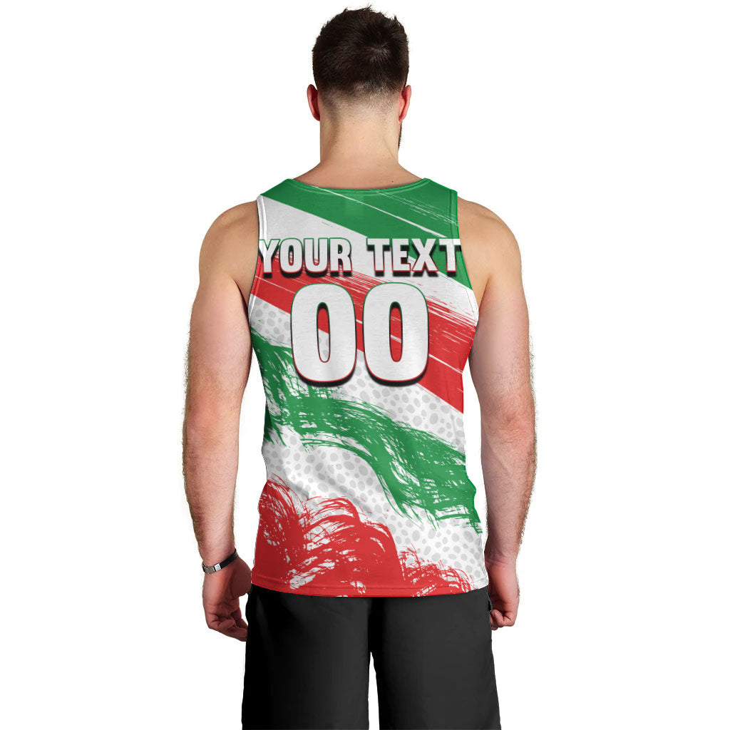 Personalized Iran Football Team Melli Men Tank Top Iranian Cheetah Patriotic Flag