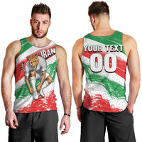 Personalized Iran Football Team Melli Men Tank Top Iranian Cheetah Patriotic Flag