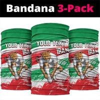 Personalized Iran Football Team Melli Neck Gaiter Iranian Cheetah Patriotic Flag