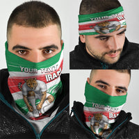 Personalized Iran Football Team Melli Neck Gaiter Iranian Cheetah Patriotic Flag