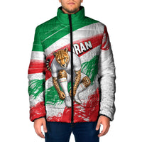 Personalized Iran Football Team Melli Padded Jacket Iranian Cheetah Patriotic Flag