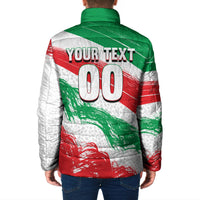 Personalized Iran Football Team Melli Padded Jacket Iranian Cheetah Patriotic Flag