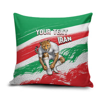 Personalized Iran Football Team Melli Pillow Cover Iranian Cheetah Patriotic Flag