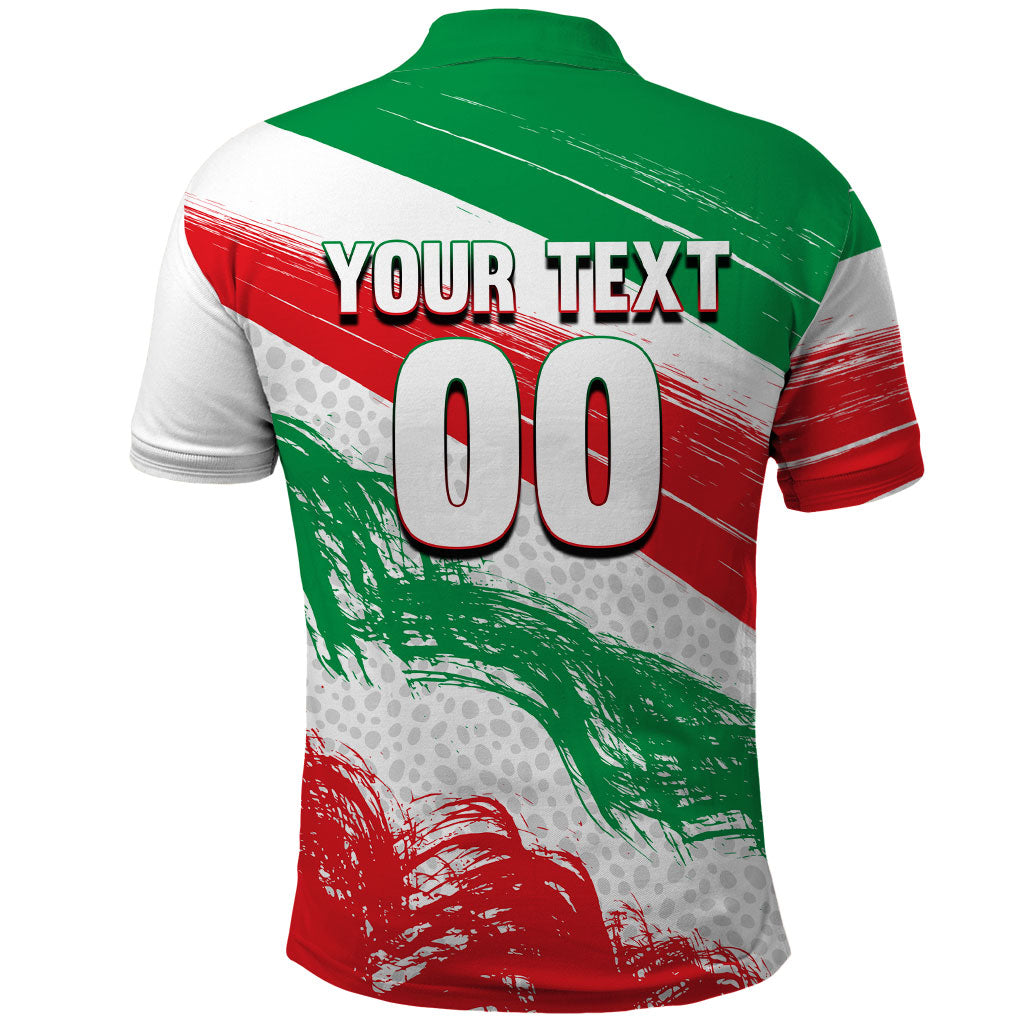 Personalized Iran Football Team Melli Polo Shirt Iranian Cheetah Patriotic Flag