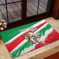 Personalized Iran Football Team Melli Rubber Doormat Iranian Cheetah Patriotic Flag