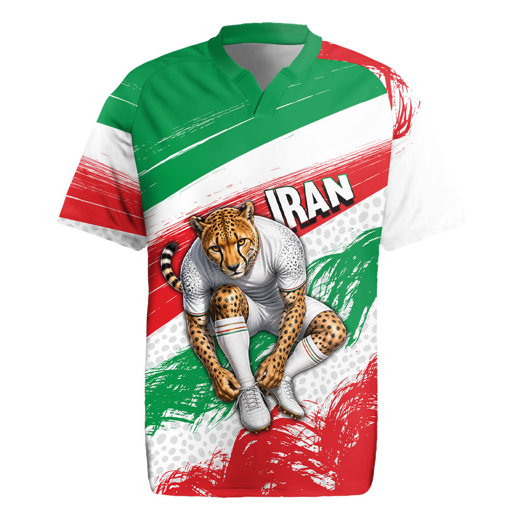Personalized Iran Football Team Melli Rugby Jersey Iranian Cheetah Patriotic Flag