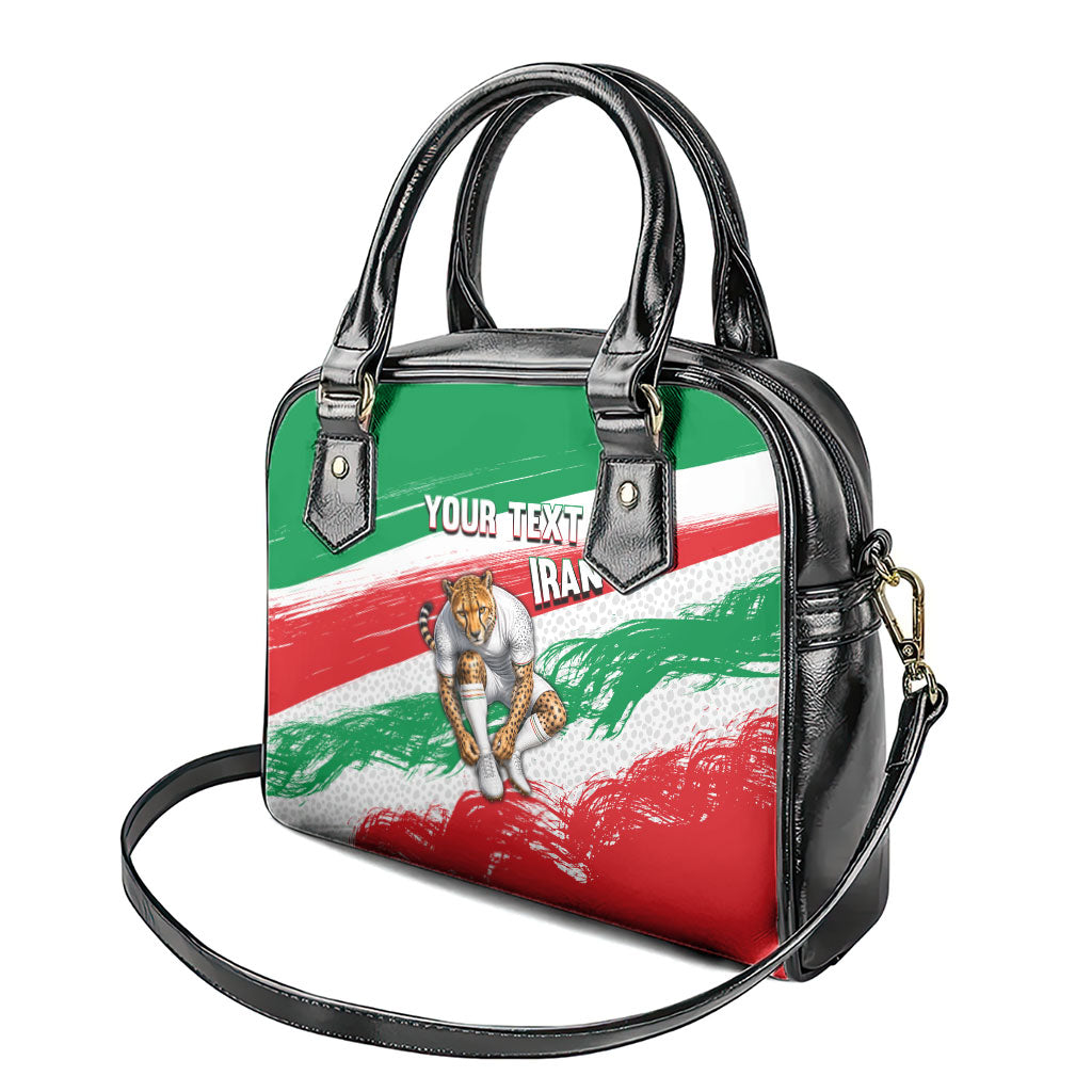 Personalized Iran Football Team Melli Shoulder Handbag Iranian Cheetah Patriotic Flag