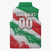 Personalized Iran Football Team Melli Sleeveless Puffer Jacket Iranian Cheetah Patriotic Flag