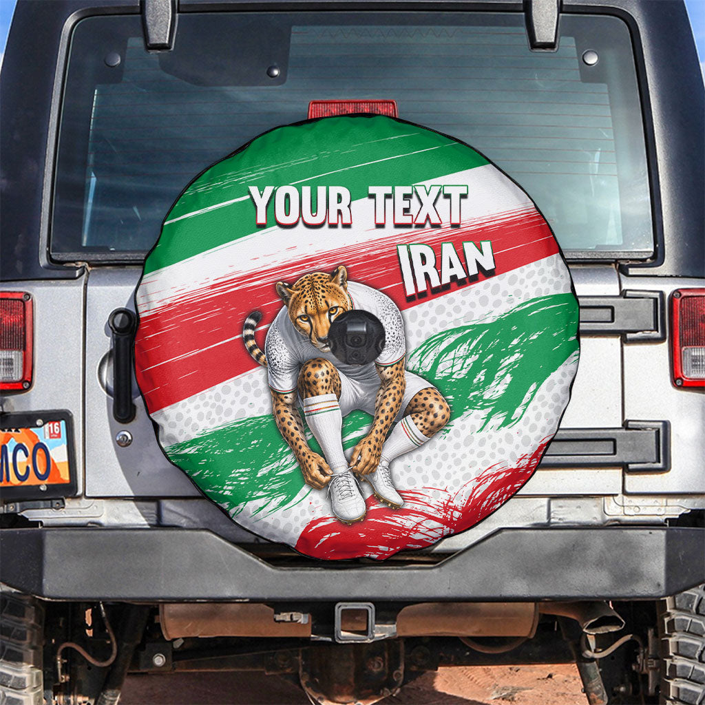 Personalized Iran Football Team Melli Spare Tire Cover Iranian Cheetah Patriotic Flag