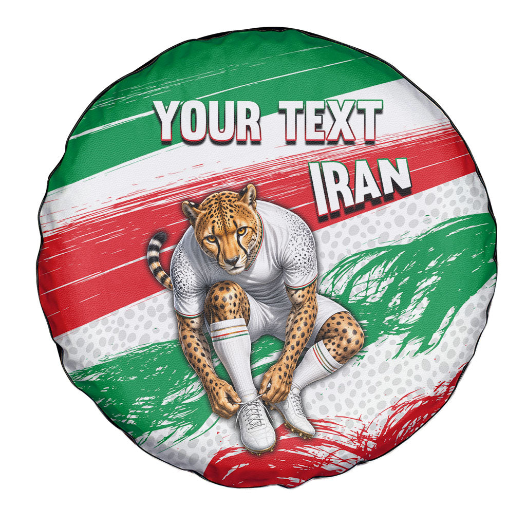 Personalized Iran Football Team Melli Spare Tire Cover Iranian Cheetah Patriotic Flag
