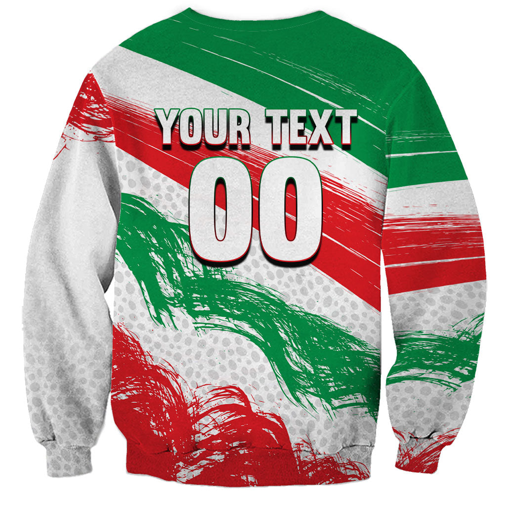 Personalized Iran Football Team Melli Sweatshirt Iranian Cheetah Patriotic Flag