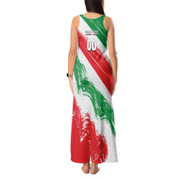 Personalized Iran Football Team Melli Tank Maxi Dress Iranian Cheetah Patriotic Flag