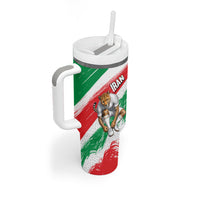 Personalized Iran Football Team Melli Tumbler With Handle Iranian Cheetah Patriotic Flag