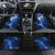 Blue Lightning Bowling Hoodie Car Mats with Striking Ball and Pins Graphic and Custom Name Design - Wonder Print Shop