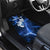 Blue Lightning Bowling Hoodie Car Mats with Striking Ball and Pins Graphic and Custom Name Design - Wonder Print Shop
