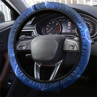 Blue Lightning Bowling Hoodie Steering Wheel Cover with Striking Ball and Pins Graphic and Name Design - Wonder Print Shop