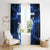 Blue Lightning Bowling Hoodie Window Curtain with Striking Ball and Pins Graphic and Custom Name Design - Wonder Print Shop
