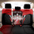 Red Bowling Strike Graphic Back Car Seat Cover with Pins and Ball and Custom Name Design - Wonder Print Shop