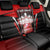 Red Bowling Strike Graphic Back Car Seat Cover with Pins and Ball and Custom Name Design - Wonder Print Shop