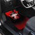 Red Bowling Strike Graphic Car Mats with Pins and Ball and Custom Name Design - Wonder Print Shop