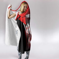 Red Bowling Strike Graphic Hooded Blanket with Pins and Ball and Custom Name Design - Wonder Print Shop