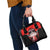 Red Bowling Strike Graphic Shoulder Handbag with Pins and Ball and Custom Name Design - Wonder Print Shop