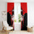 Red Bowling Strike Graphic Window Curtain with Pins and Ball and Custom Name Design - Wonder Print Shop