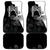 Black and White Disc Golf Tree Graphic Car Mats with Roots Silhouette and Custom Name Design - Wonder Print Shop