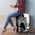 Black and White Disc Golf Tree Graphic Luggage Cover with Roots Silhouette and Custom Name Design - Wonder Print Shop
