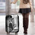 Black and White Disc Golf Tree Graphic Luggage Cover with Roots Silhouette and Custom Name Design - Wonder Print Shop