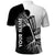Black and White Disc Golf Tree Graphic Polo Shirt with Roots Silhouette and Custom Name Design - Wonder Print Shop