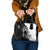 Black and White Disc Golf Tree Graphic Shoulder Handbag with Roots Silhouette and Custom Name Design - Wonder Print Shop