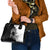Black and White Disc Golf Tree Graphic Shoulder Handbag with Roots Silhouette and Custom Name Design - Wonder Print Shop