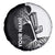 Black and White Disc Golf Tree Graphic Spare Tire Cover with Roots Silhouette and Custom Name Design - Wonder Print Shop