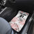 Motocross Rider Car Mats with Abstract Grunge Brush and Custom Number in Red and Black Splatter Design - Wonder Print Shop