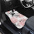 Motocross Rider Car Mats with Abstract Grunge Brush and Custom Number in Red and Black Splatter Design - Wonder Print Shop